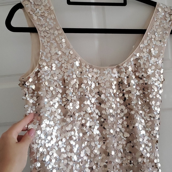 Guess sequin dress, champagne gold color - Picture 4 of 5